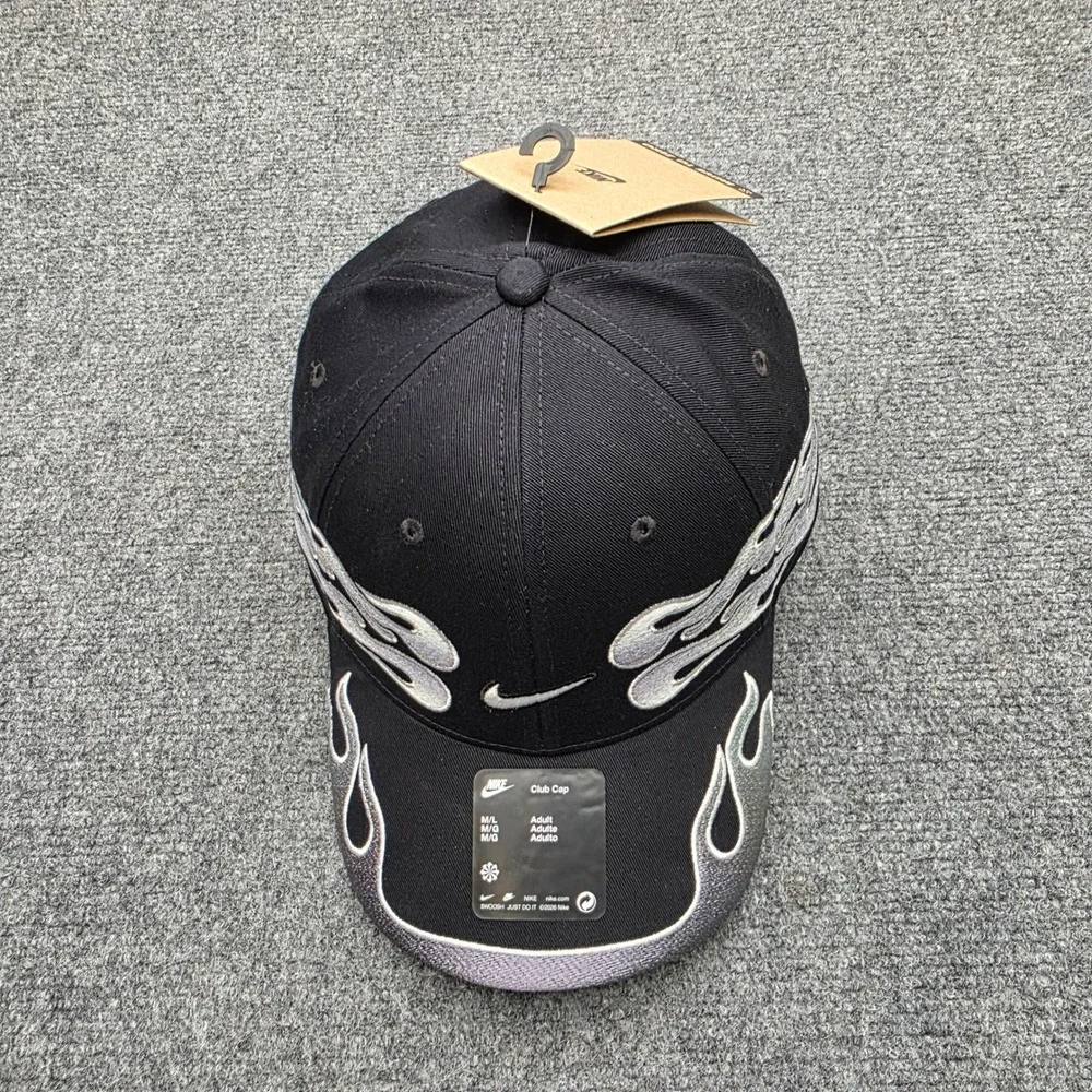 Nike Club Structured OG Flame Cap Black M/L IH9258-010, NWT Adjustable